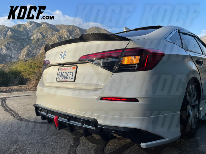 CF Spoiler for 2022+ Honda Civic 11th Gen Sedan V-Style Carbon Fiber Trunk Lid Spoiler - KOCF.com - Car Parts