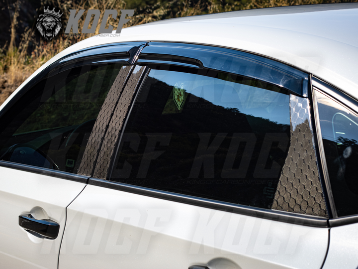 2022+ 11th Gen Civic Carbon Fiber Exterior B Pillars - KOCF.com - Car Parts