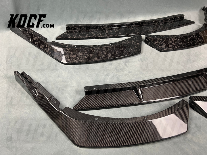 CF Front Lip for 2018-2023 Toyota Camry Compatible Real Carbon Fiber Front Bumper Body Kit Lip - KOCF.com - Car Parts