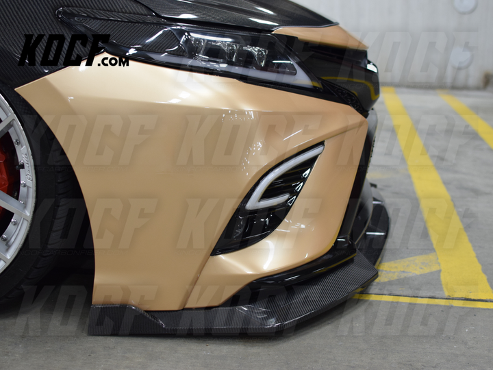 CF Front Lip for 2018-2023 Toyota Camry Compatible Real Carbon Fiber Front Bumper Body Kit Lip - KOCF.com - Car Parts