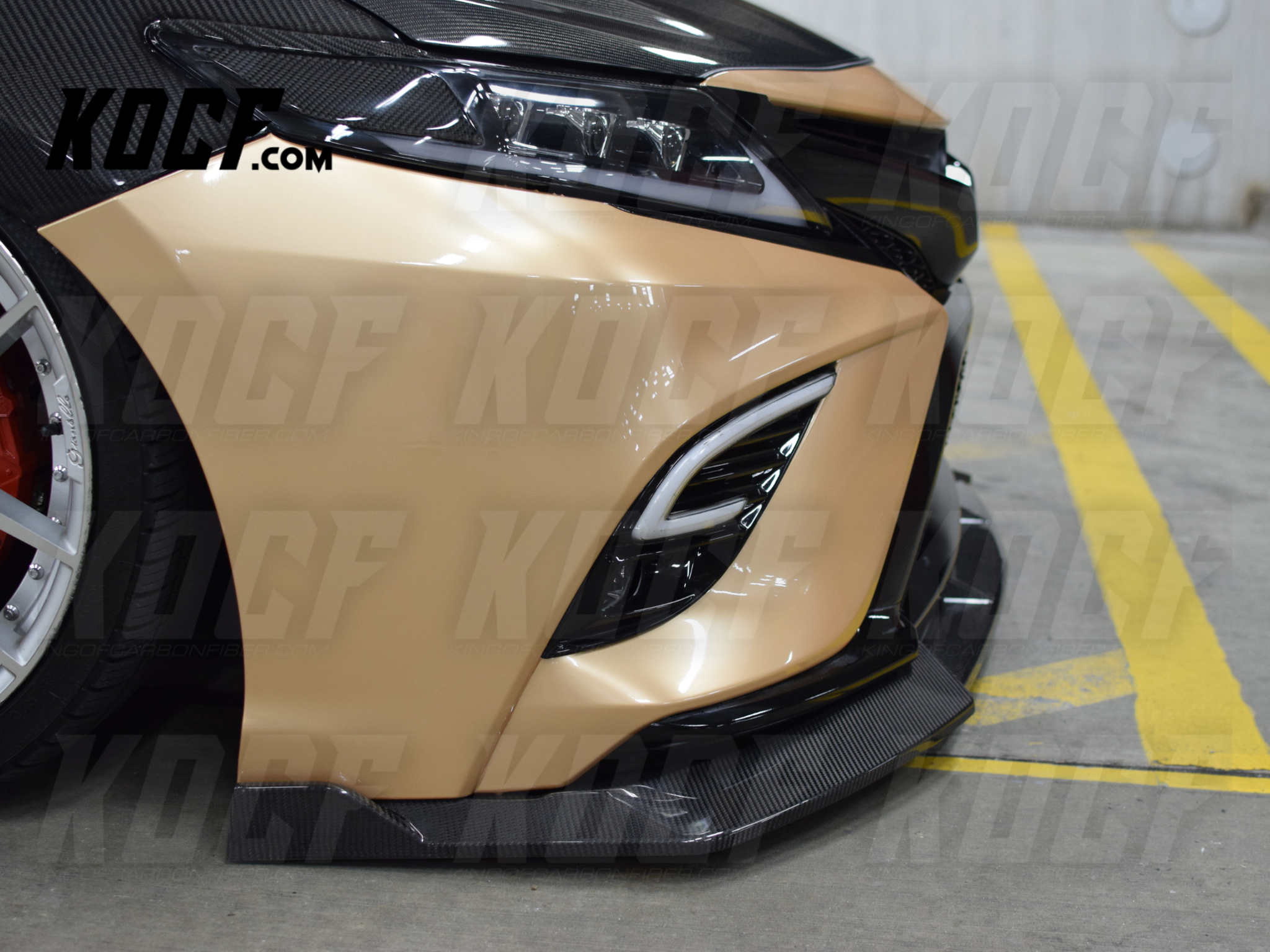 CF Front Lip for 2018-2024 Toyota Camry Compatible Real Carbon Fiber Front Bumper Body Kit Lip - VIP Price