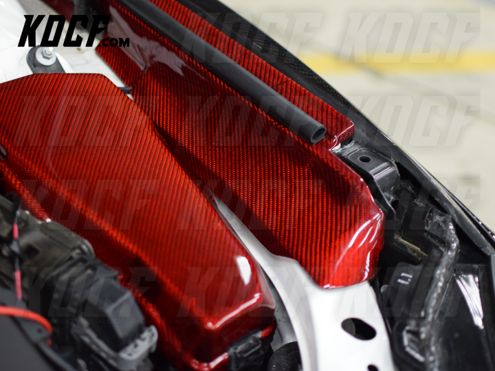 Engine Side Pieces Carbon Fiber 2018-2022 Toyota Camry i4 & 2019 Compatible - KOCF.com - Car Parts