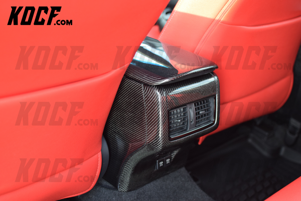 BUNDLE Center Console Side, Armrest, and Rear AC Vent USB Port Center Panel Carbon Fiber 2018-2022 Toyota Camry Compatible - KOCF.com - Car Parts