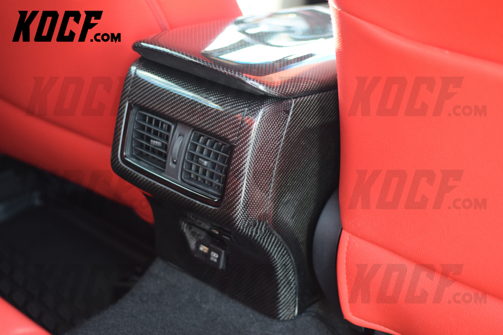 BUNDLE Center Console Side, Armrest, and Rear AC Vent USB Port Center Panel Carbon Fiber 2018-2022 Toyota Camry Compatible - KOCF.com - Car Parts