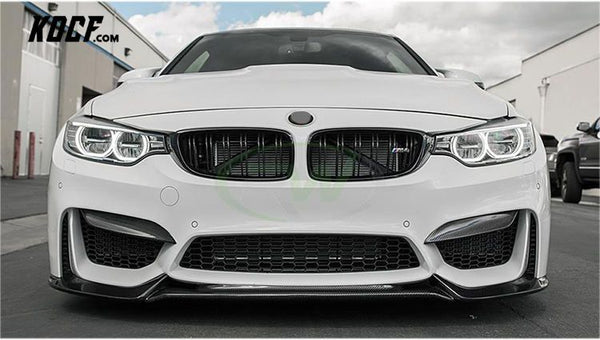 VRS Type Carbon Fiber Front Bumper Lip Spoiler For BMW F80 F82 F83 M3 M4 2014-2019