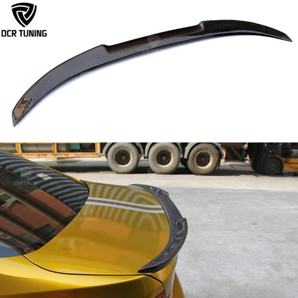 For BMW Sedan 3 Series F30 & F80 M3 Carbon Rear Spoiler M4 Style Carbon Fiber Trunk Lip Wing Exterior