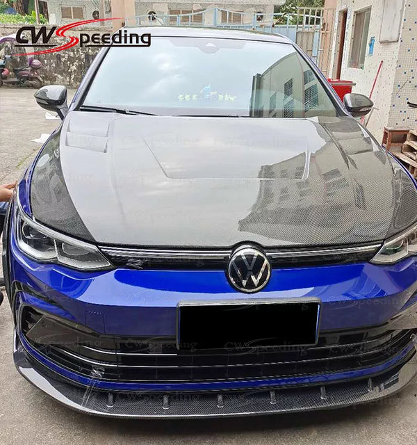 CARBON FIBER FRONT BUMPER LIP FRONT LIP FOR 2019-2022 VW GOLF MK 8