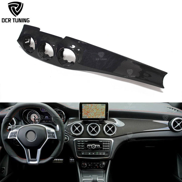 For Mercedes-Benz CLA GLA Class Carbon Dashboard Trim W117 AMG CLA45 GLA45 Carbon Fiber Interior Panel LHD 2014 -UP