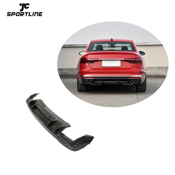 Pre-preg A4 B9 Rear Valance Diffuser for Audi A4 B9 S-LINE S4 Sedan 4-Door 2020-2022