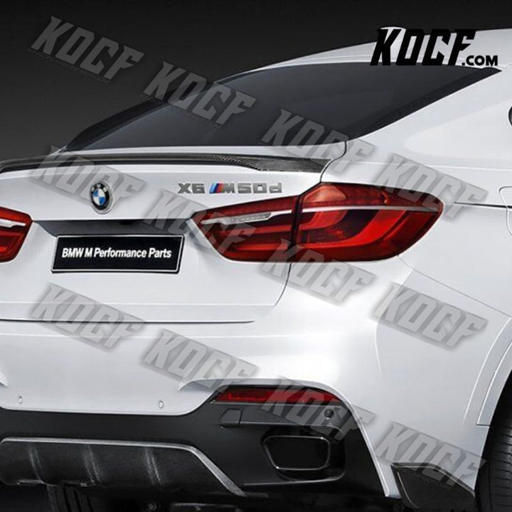 For 2015-2019 BMW F16 X6 Performance Real Carbon Fiber Rear Trunk Spoiler Wing - KOCF.com - Car Parts