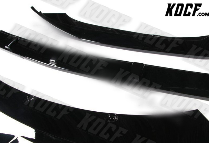 For 2015-2017 Ford Mustang Painted Black Front Bumper Body Kit Spoiler Lip 3PCS - KOCF.com - Car Parts