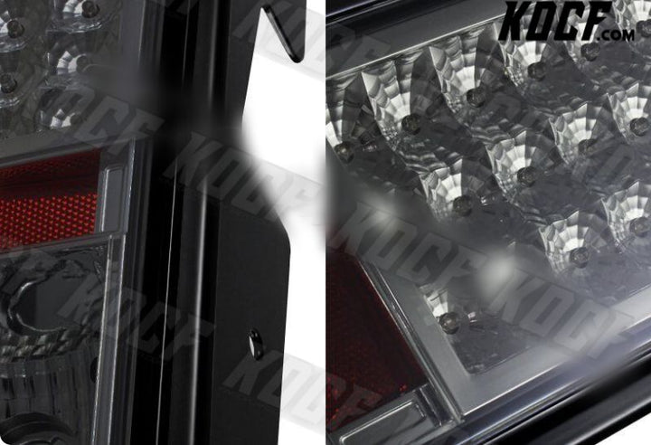 For 2003-2009 Hummer H2 Chrome Housing Smoke Lens LED Rear Brake Tail Lights - KOCF.com - Car Parts