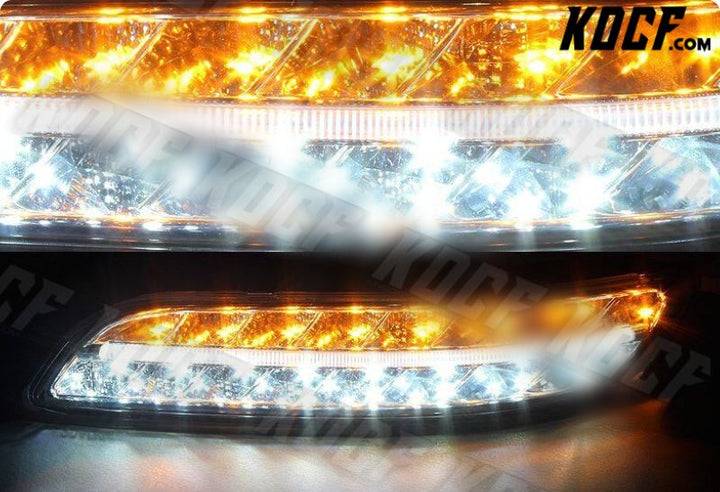 For 2004-2009 Porsche 911 997 Smoke Housing DRL LED Turn Signal Bumper Lights - KOCF.com - Car Parts