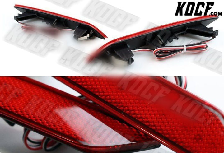 For 2013-2015 Honda Civic Sedan Red Lens LED Rear Bumper Reflector Brake Lights - KOCF.com - Car Parts