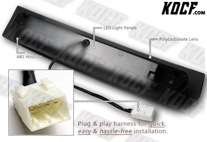 For 02-09 Ram 1500 2500 3500 Black/Smoke LED 3RD Third Brake Stop Cargo Light - KOCF.com - Car Parts