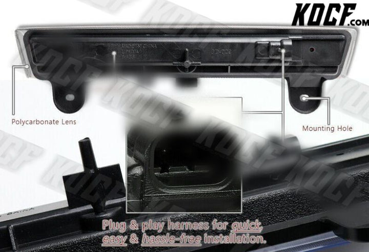 For Suburban/Tahoe/Yukon XL 1500 2500 Black LED BAR 3RD Third Brake Stop Light - KOCF.com - Car Parts