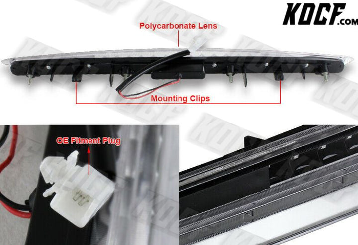 For 2005-2010 Scion tC Black Housing Clear Lens LED 3RD Third Brake Stop Light - KOCF.com - Car Parts