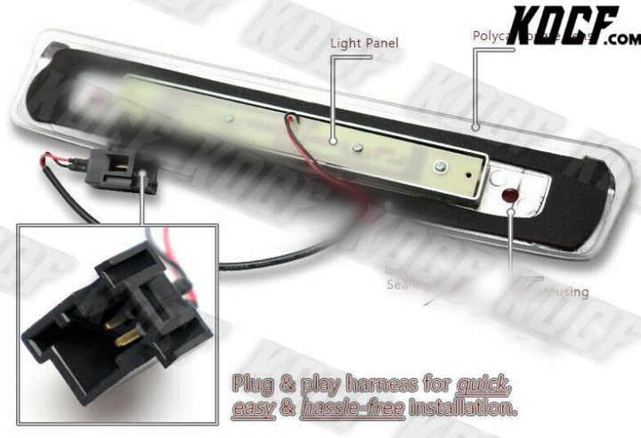 For 2006-2010 Jeep Commander Chrome LED Strip 3RD Third Brake Stop Tail Light - KOCF.com - Car Parts