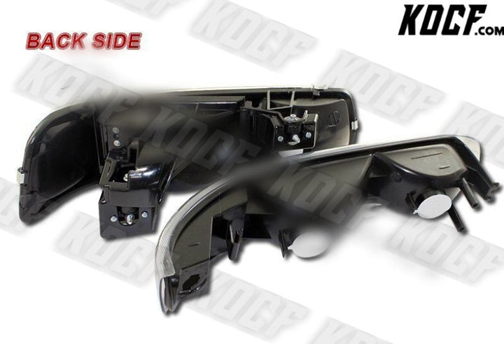 For 2000-2006 Chevy Tahoe Black Housing Headlights+Bumper Clear Reflector Lamps - KOCF.com - Car Parts