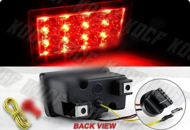 For 2011-2020 Subaru Impreza WRX STI Clear F1 Style Red LED Rear 3rd Brake Light - KOCF.com - Car Parts