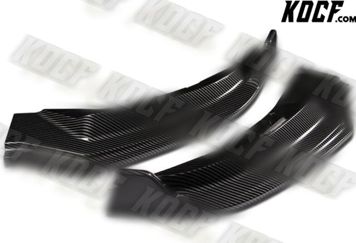 For 16-21 Tesla Model 3 Sedan Carbon Look Front Bumper Body Splitter Spoiler Lip - KOCF.com - Car Parts