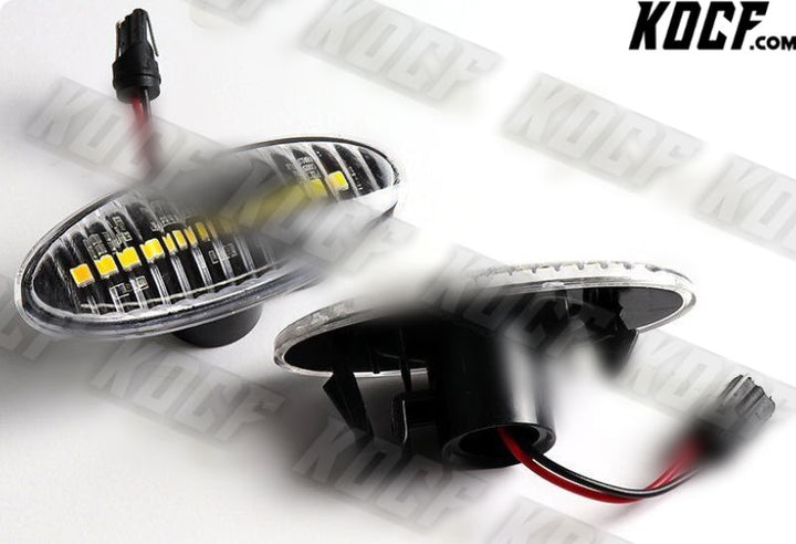 For Nissan Juke Cube Leaf Clear White LED Fender Turn Signal Side Marker Lights - KOCF.com - Car Parts