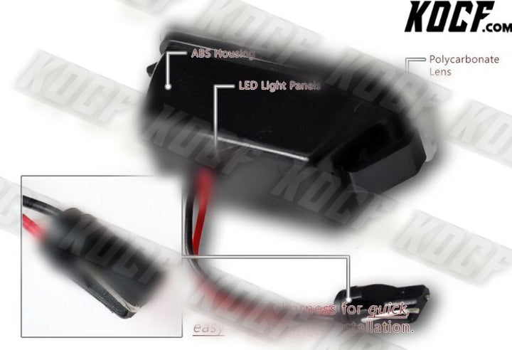 For Ford Edge C-Max Transit 150 250 350HD White LED 6000K License Plate Lights - KOCF.com - Car Parts