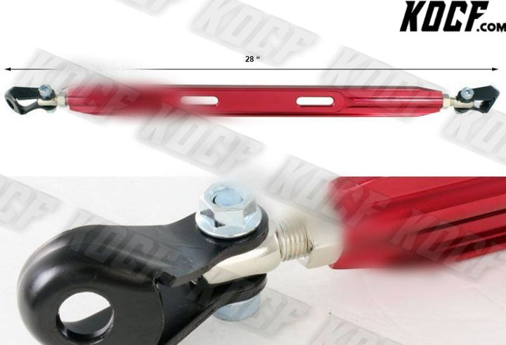 For 1988-1995 Honda Civic/CRX Red Aluminum Rear Lower Tie Strut Bar Brace - KOCF.com - Car Parts