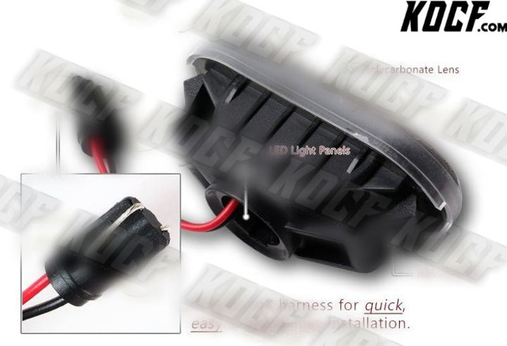 For 03-09 Nissan 350Z Z33 Black/Clear White LED Turn Signal Side Marker Lights - KOCF.com - Car Parts