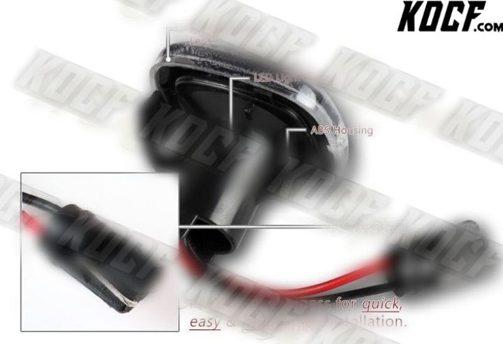 For Audi A3 A4 S4 A8 B5 Clear Lens White LED Turn Signal Side Marker Light Lamp - KOCF.com - Car Parts