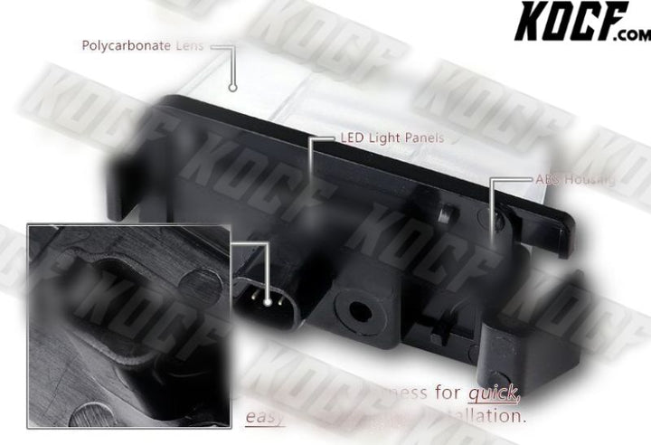 For Infiniti G25/G35/G37/Q40/Q60 White 18-SMD LED License Plate Lights Lamps - KOCF.com - Car Parts