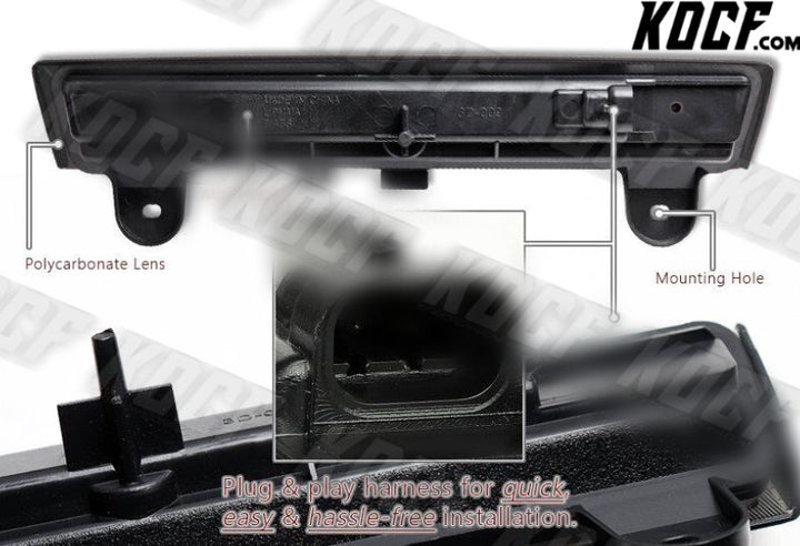 For 2000-2006 Chevy Suburban Tahoe Black/Smoke LED 3RD Third Brake Stop Light - KOCF.com - Car Parts