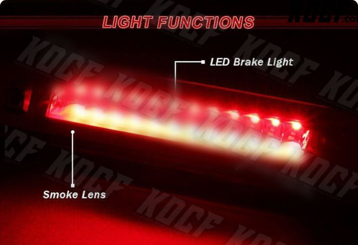 For 03-16 Ford Expedition Black/Smoke LED 3RD Third Rear Brake Stop Light Lamp - KOCF.com - Car Parts