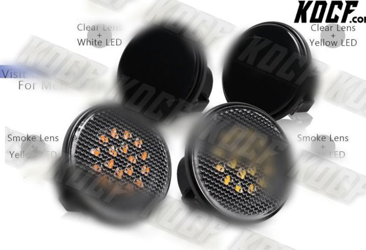 For 1989-2015 Mazda MX-5 Smoke Lens White LED Indicator Side Repeaters Lights - KOCF.com - Car Parts