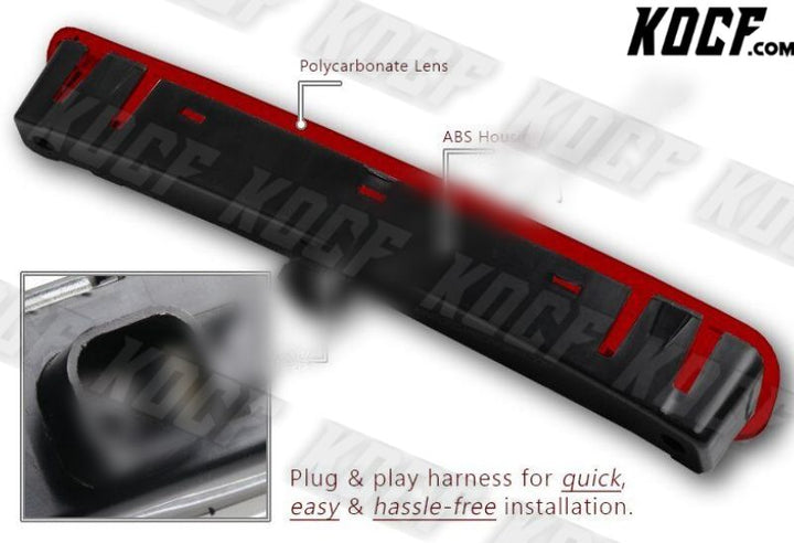 For 2005-2009 Ford Mustang Red Lens LED 3RD Third Rear Brake Tail Stop Light - KOCF.com - Car Parts