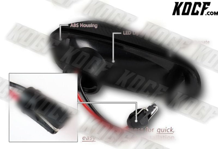 For Mercedes W163 W638 W210 W414 W670 Smoked Lens White LED Side Marker Lights - KOCF.com - Car Parts