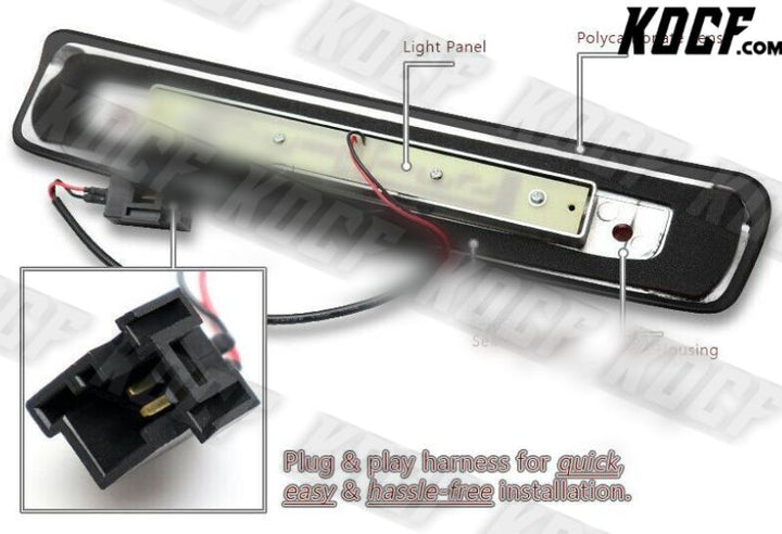 For 2006-2010 Jeep Commander BLK/Smoke LED Strip 3RD Third Brake Stop Tail Light - KOCF.com - Car Parts