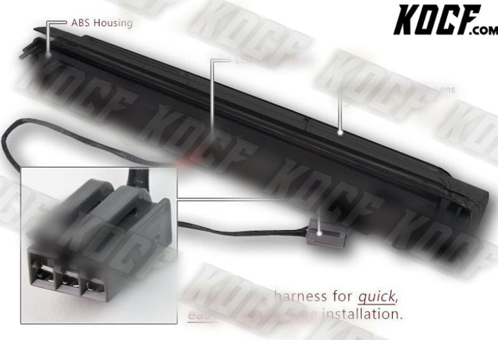 For 97-99 Ford F-250/00-05 Excursion BLK/Smoke 18-LED Third 3RD Brake Stop Light - KOCF.com - Car Parts