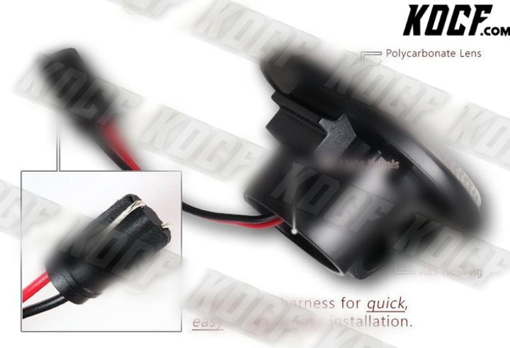 For 1989-2015 Mazda MX-5 Clear Lens White LED Indicator Side Repeaters Lights - KOCF.com - Car Parts