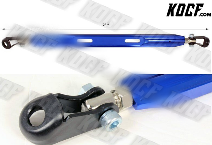 For 1988-1995 Honda Civic/CRX Blue Aluminum Rear Lower Tie Strut Bar Brace - KOCF.com - Car Parts