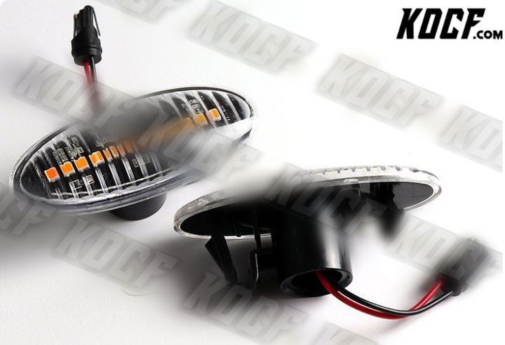 For Nissan Juke Cube Leaf Clear Amber LED Fender Turn Signal Side Marker Lights - KOCF.com - Car Parts