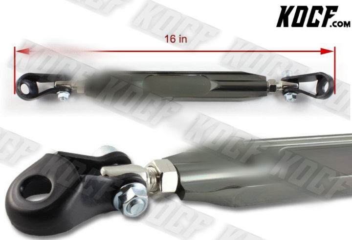 For 2005-2010 Scion TC Gunmetal CNC Aluminum Rear Lower Strut Bar Brace Tie Bar - KOCF.com - Car Parts