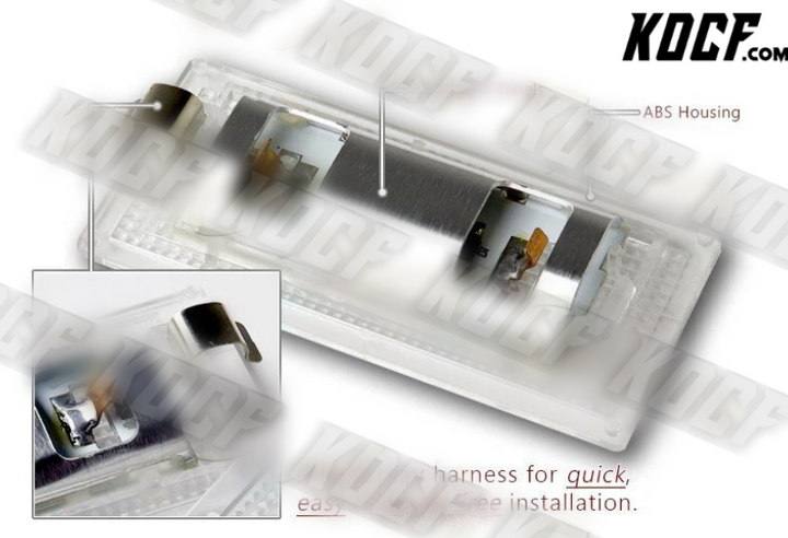 For 99-06 BMW E46 3-Series Coupe White 18-SMD LED License Plate Lights Lamp Pair - KOCF.com - Car Parts