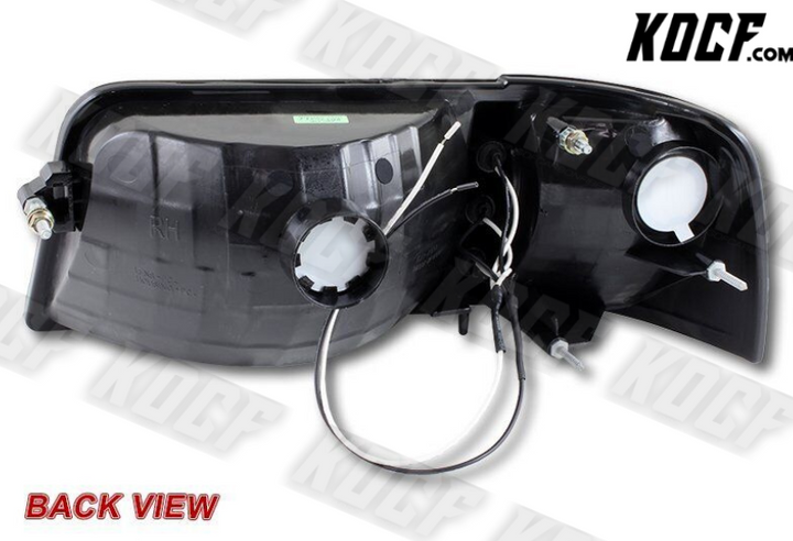 For 1993-1997 Ford Ranger Chrome Housing LED 1-Piece Head Lights+Amber Reflector - KOCF.com - Car Parts