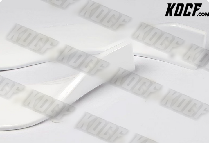 For 16-19 Nissan Sentra 4DR Painted White Front Bumper Body Kit Spoiler Lip 3PCS - KOCF.com - Car Parts