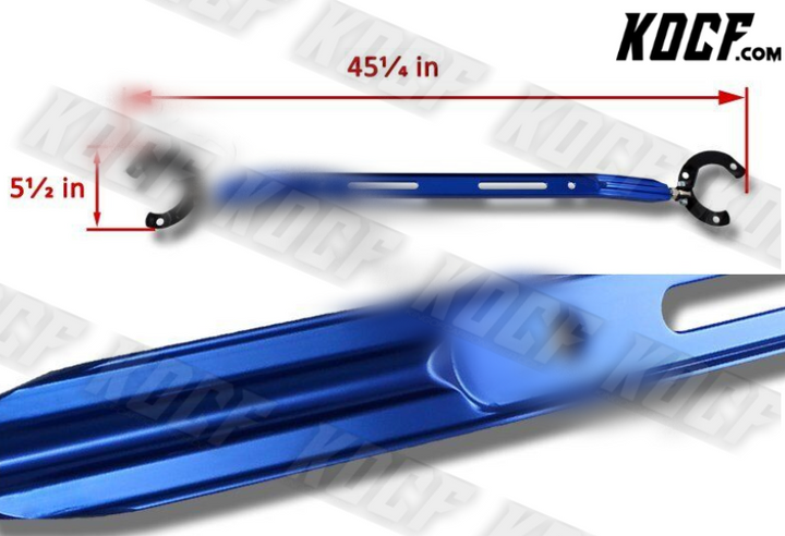 For 2001-2005 Honda Civic JDM Front Upper Blue Aluminum Tower Brace Strut Bar - KOCF.com - Car Parts