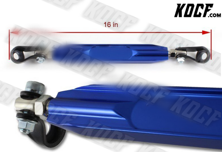 For 2001-2005 Honda Civic Blue CNC Aluminum Rear Lower Strut Bar Brace Tie Bar - KOCF.com - Car Parts