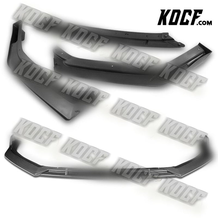 For 18-19 Hyundai Sonata Carbon Look Front Bumper Body Kit Splitter Spoiler Lip - KOCF.com - Car Parts