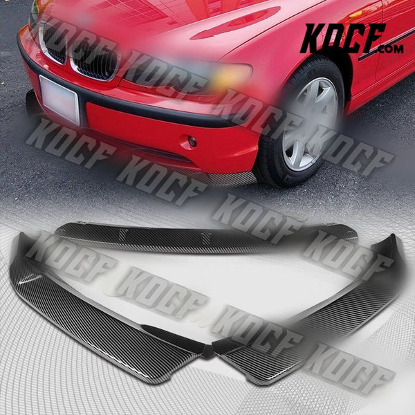 For 2002-2005 BMW 3-Series E46 Sedan Carbon Look Front Bumper Body Spoiler Lip - KOCF.com - Car Parts