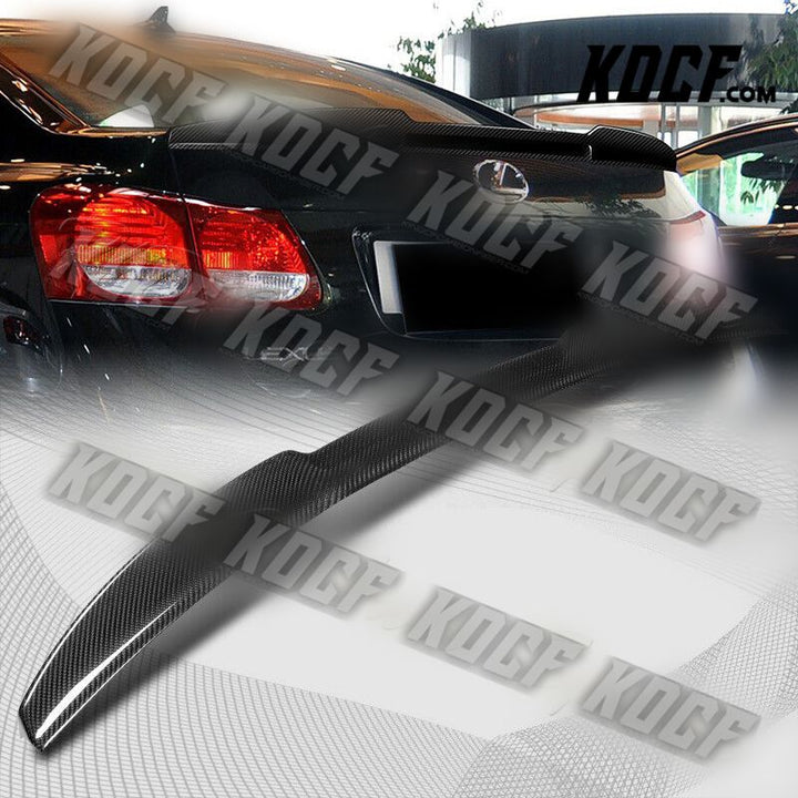 For 2006-2011 Lexus GS-Series V-Style Carbon Fiber Duckbill Trunk Spoiler Wing - KOCF.com - Car Parts